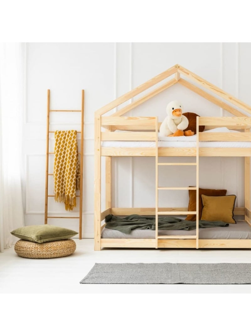 Lit superposé enfant dmpn pin massif Beige - Kiabi