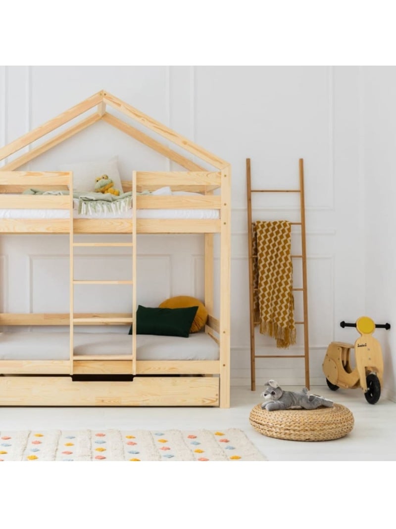 Lit superposé enfant dmpn pin massif Beige - Kiabi