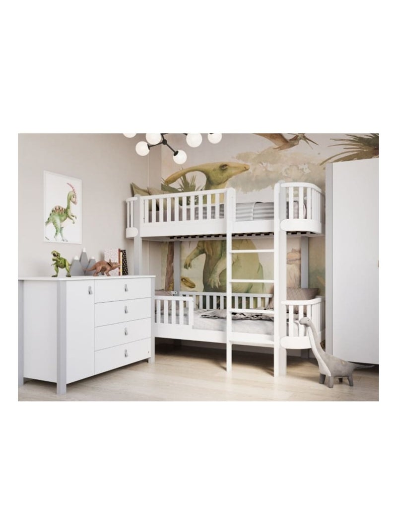 Lit superposé enfant en bois YappyÉtude Gris clair - Kiabi