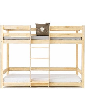 Lit superposé enfant mila clpn 80×190 cm pin massif