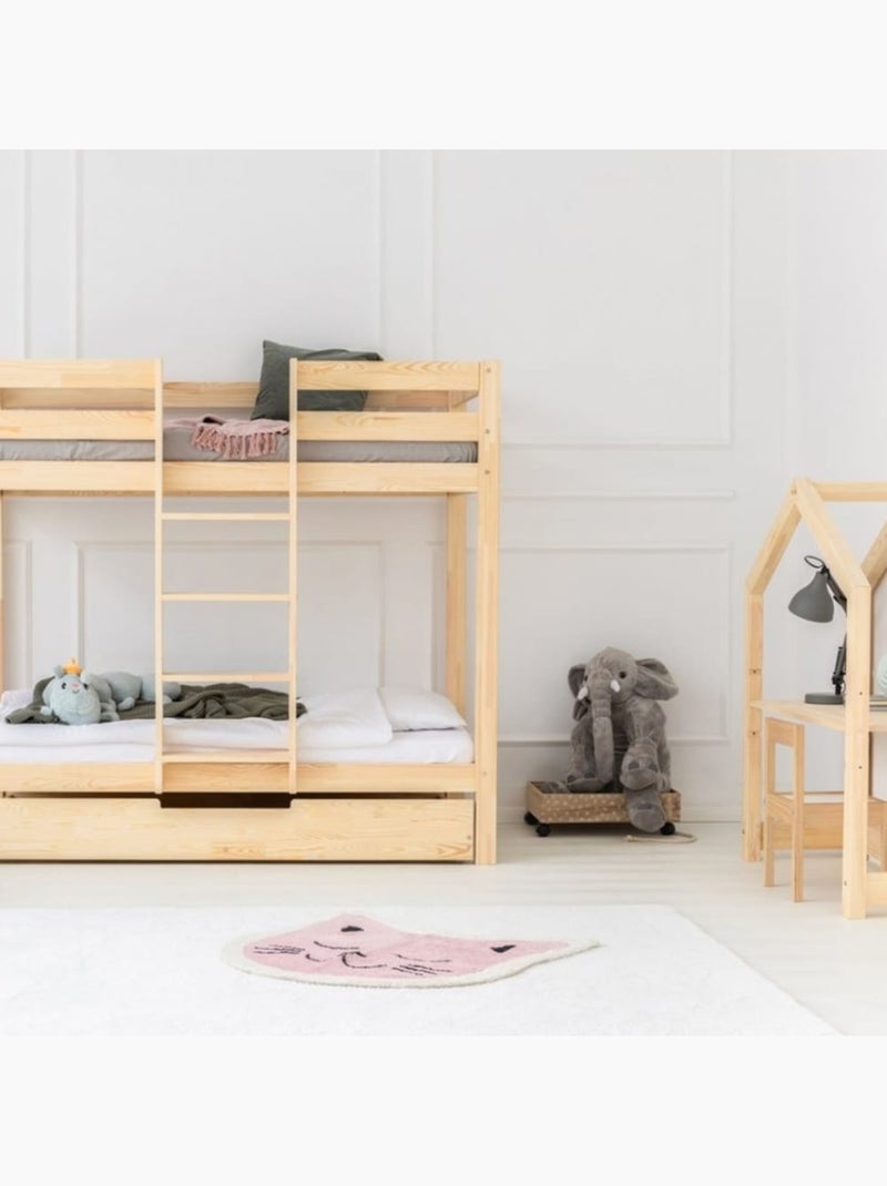 Lit superposé enfant mila clpn 80×190 cm pin massif Marron - Kiabi