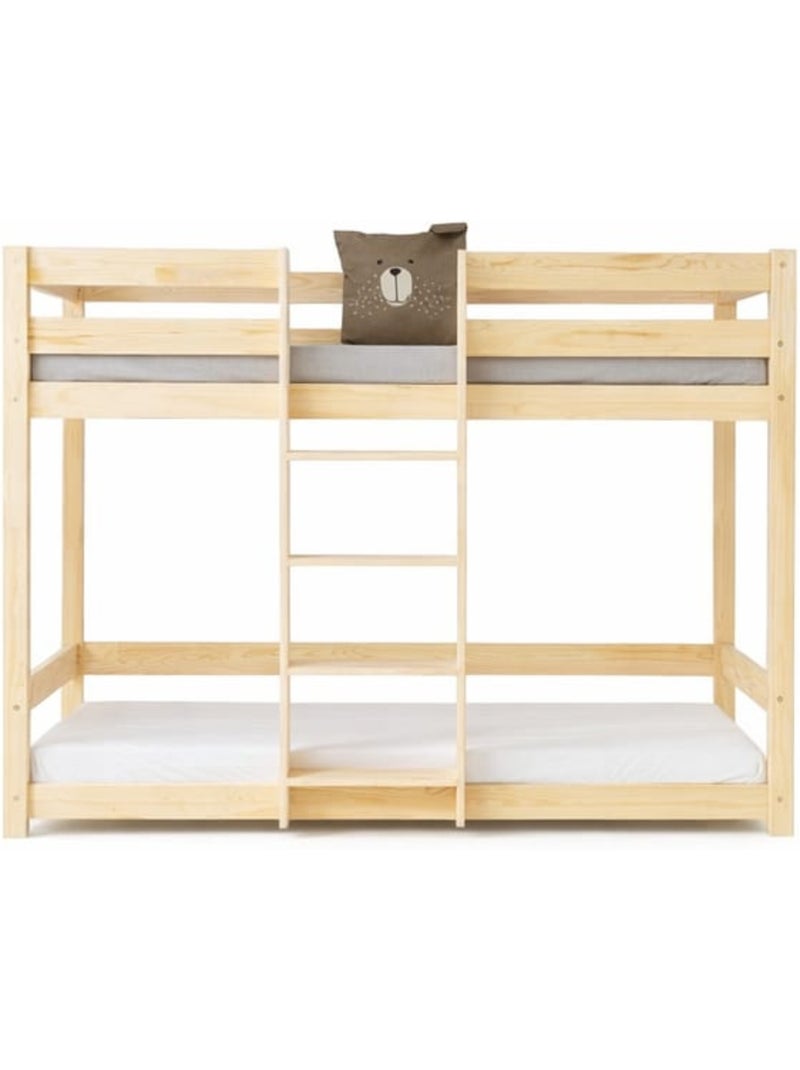 Lit superposé enfant mila clpn 80×190 cm pin massif Marron - Kiabi