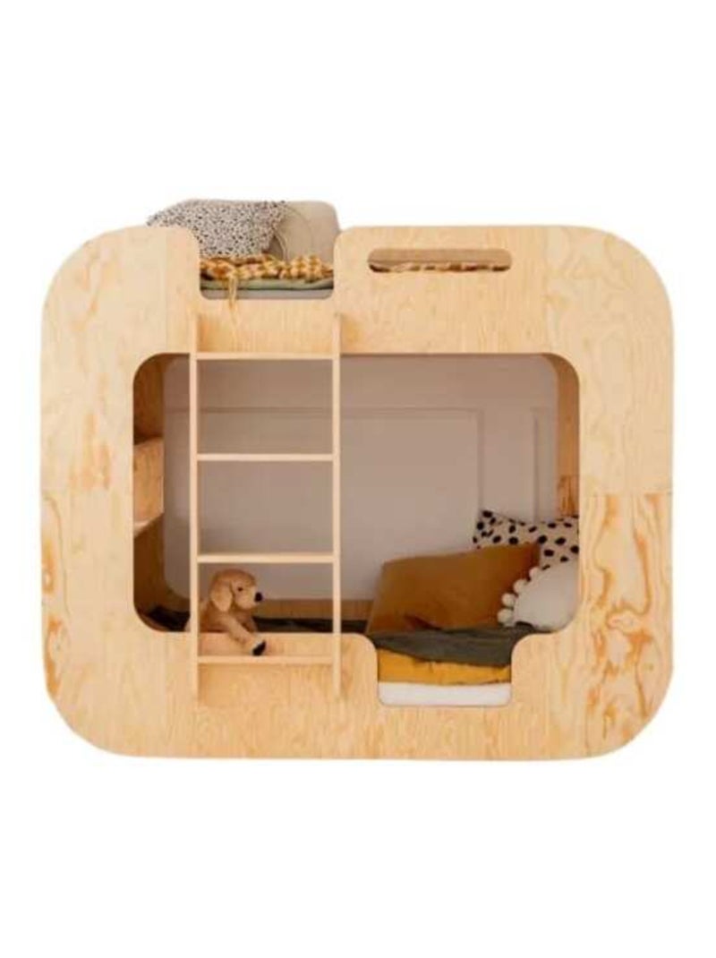 Lit superposé enfant MUNDO Mila Bois naturel - Kiabi