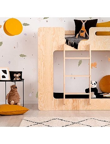 Lit superposé enfant simba 70×160 cm contreplaqué
