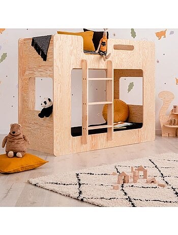 Lit superposé enfant simba 70×160 cm contreplaqué