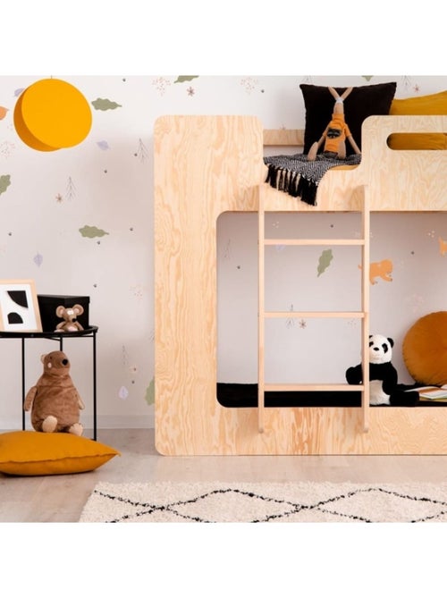 Lit superposé enfant simba 70×160 cm contreplaqué - Kiabi