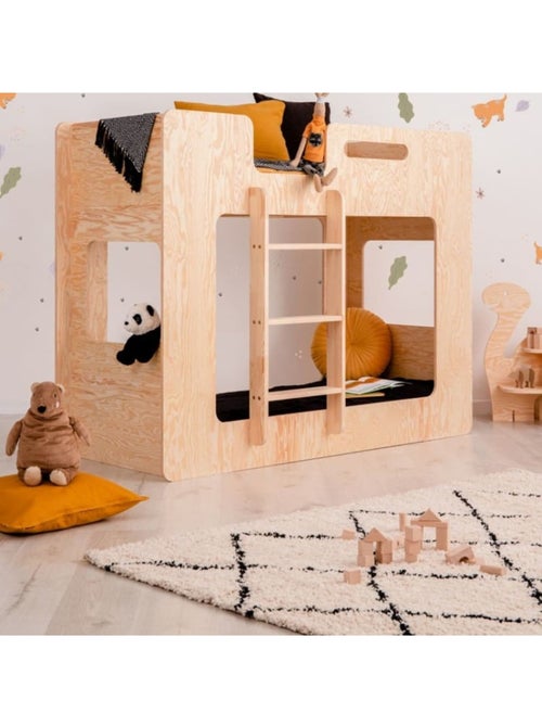 Lit superposé enfant simba 70×160 cm contreplaqué - Kiabi