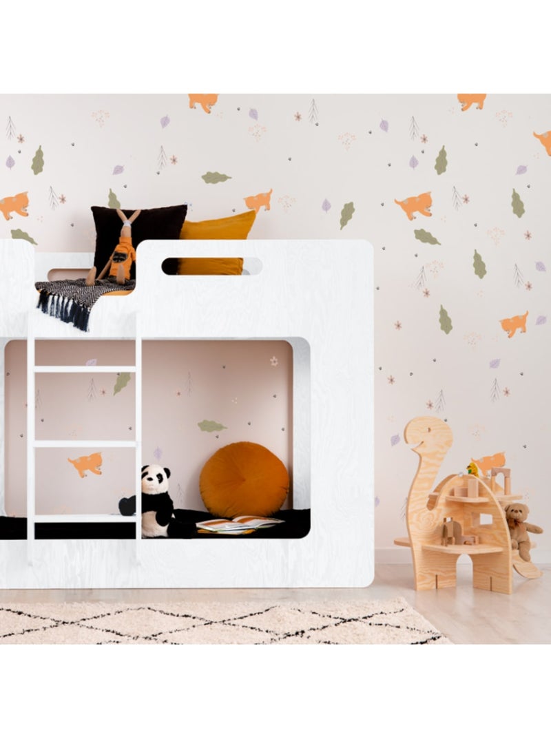 Lit superposé enfant simba 70×160 cm contreplaqué Beige - Kiabi
