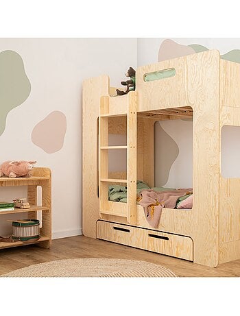 Lit superposé enfant simba s 70×160 cm contreplaqué