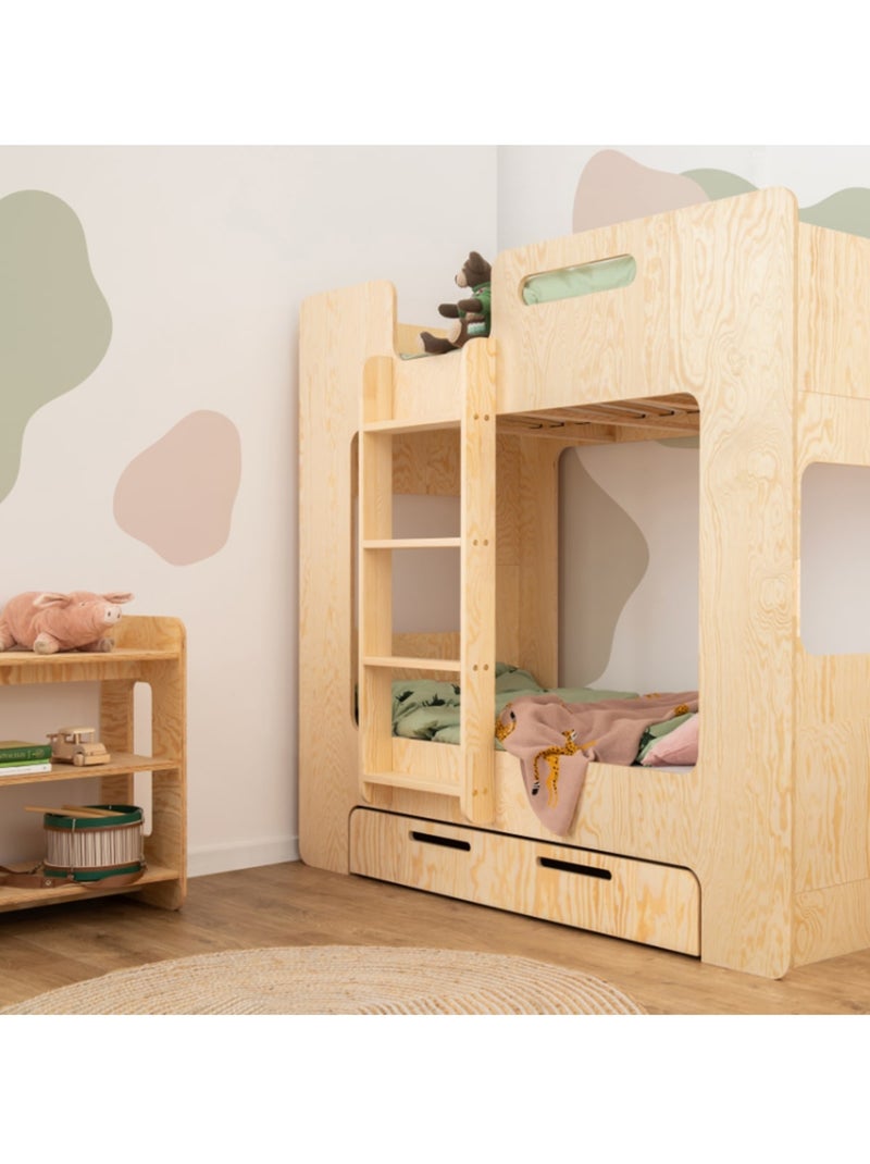 Lit superposé enfant simba s 70×160 cm contreplaqué Beige - Kiabi