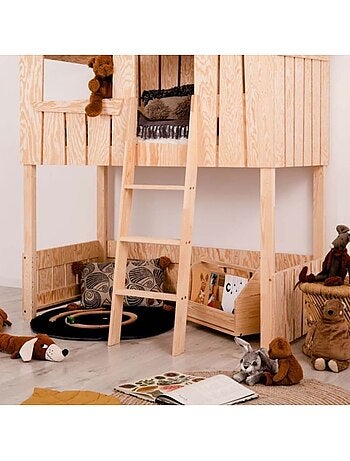 Lit superposé enfant ted a 80×180 cm contreplaqué