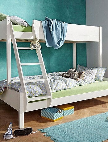 Lit superposé et matelas pin massif LEOPOLD
