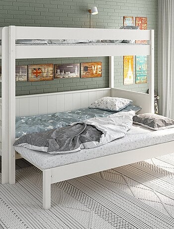 Lit superposé extensible pin massif ALCESTE