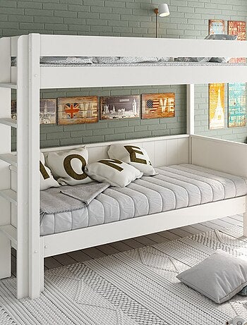 Lit superposé extensible pin massif ALCESTE