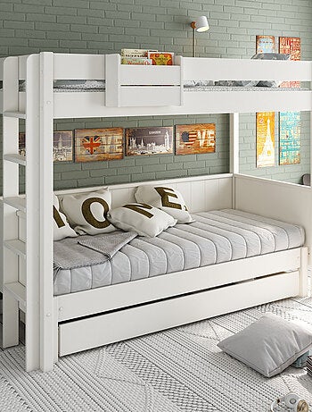 Lit superposé extensible pin massif ALCESTE