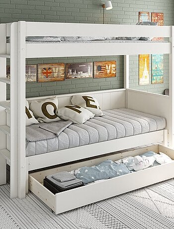 Lit superposé extensible pin massif ALCESTE