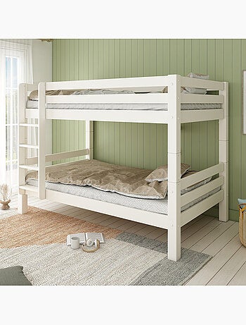 Lit superposé H160 séparable extra-solide en bois massif HERCULE