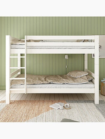 Lit superposé H160 séparable extra-solide en bois massif HERCULE