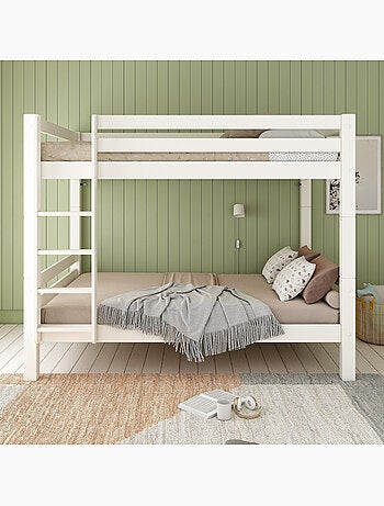 Lit superposé H175 séparable extra-solide en bois massif HERCULE