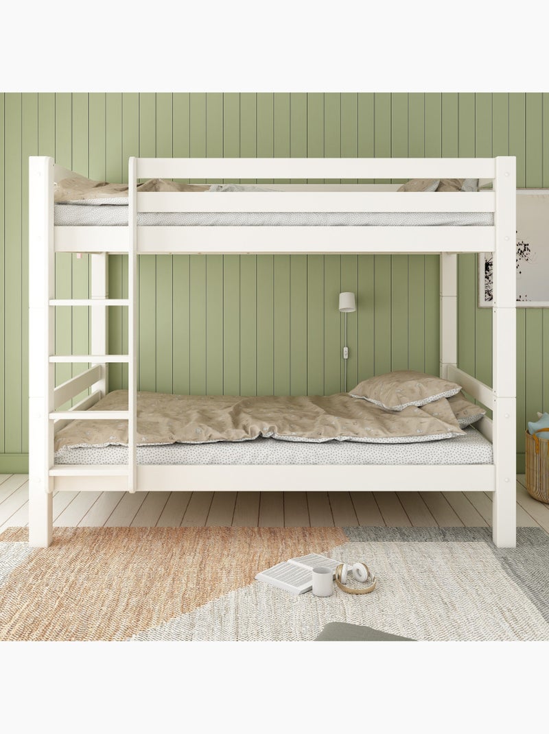 Lit superposé H175 séparable extra-solide en bois massif HERCULE Blanc - Kiabi