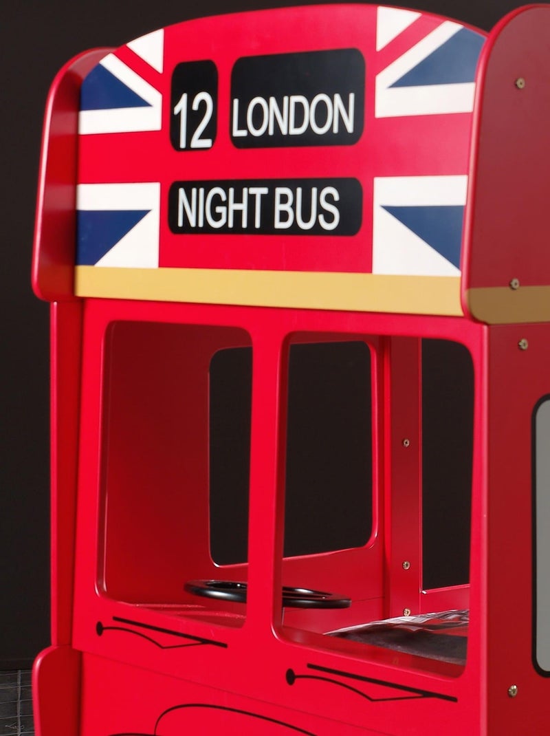 Lit superposé London Bus Rouge - Kiabi