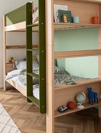 Lit superposé séparable avec lit gigogne en hêtre ARSÈNE