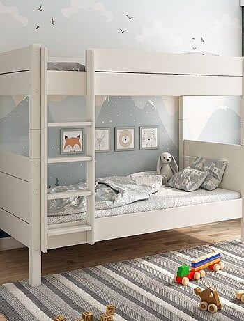 Lit superposé séparable avec matelas pin massif ACHILLE