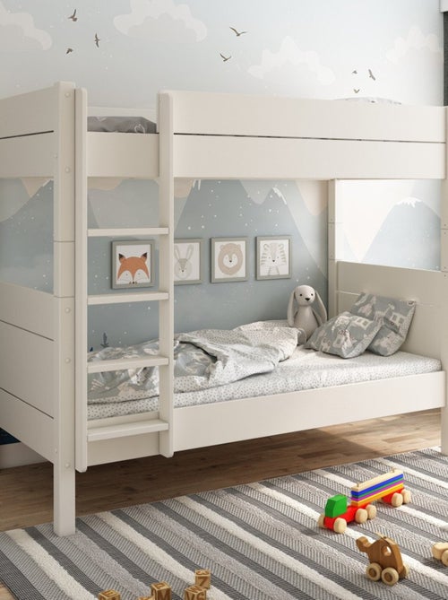Lit superposé séparable avec matelas pin massif ACHILLE - Kiabi