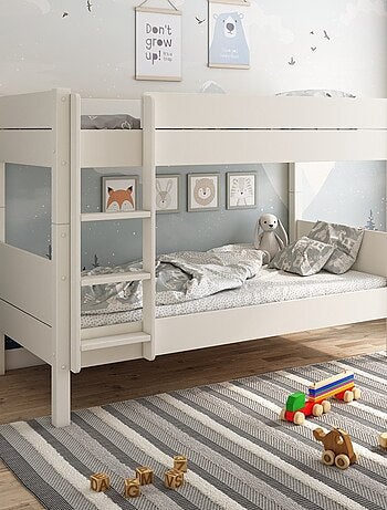 Lit superposé séparable et matelas pin massif ACHILLE