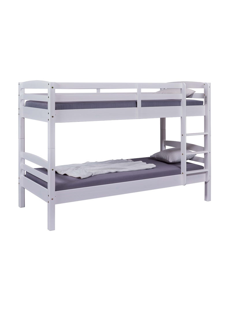 Lit superposé séparable en bois massif Blanc - Kiabi