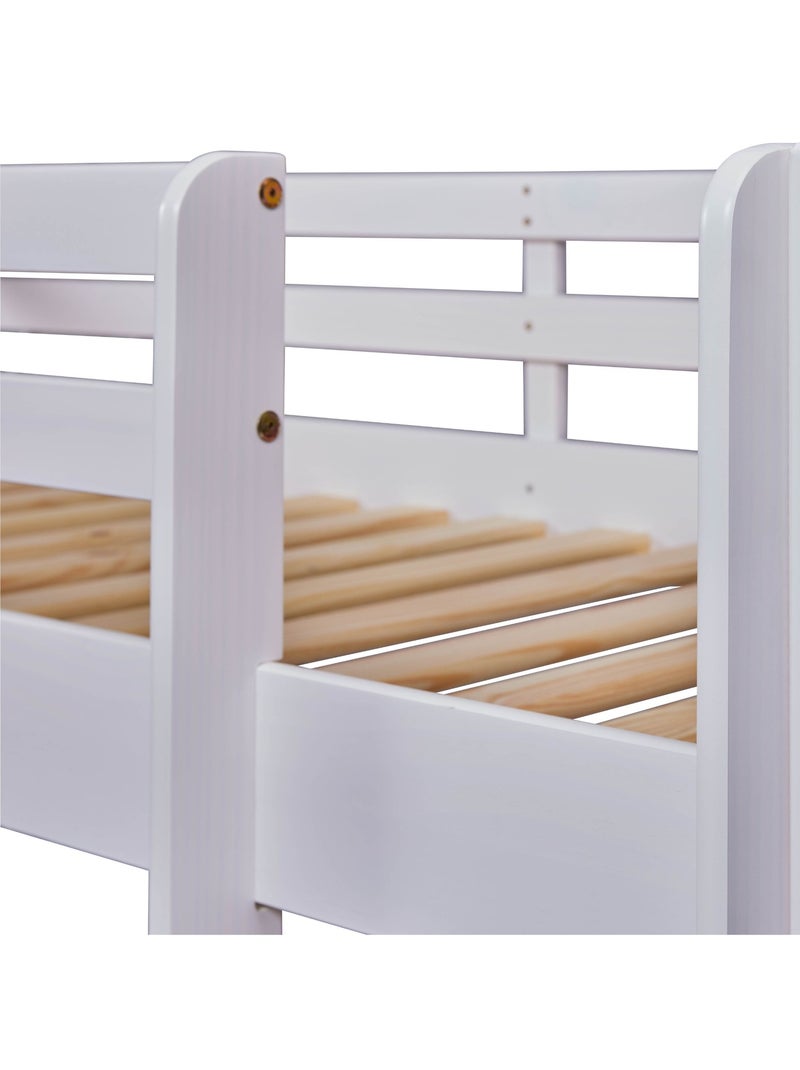 Lit superposé séparable en bois massif Blanc - Kiabi