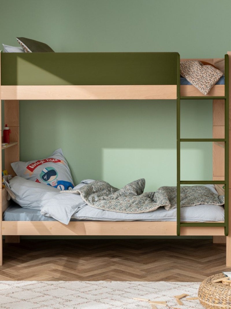 Lit superposé séparable en hêtre ARSÈNE Vert/Bois - Kiabi
