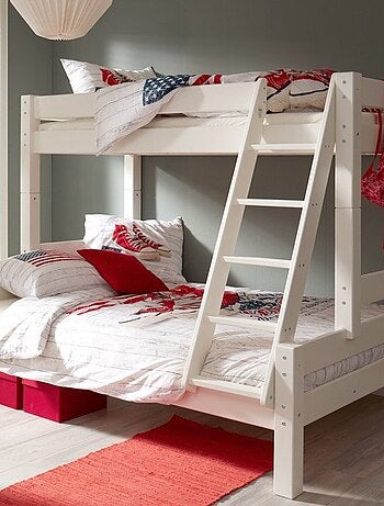 Lit superposé séparable et matelas pin massif LILJA