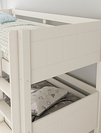 Lit superposé triple à barreaux pin massif ARTHUR