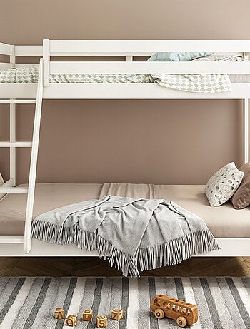 Lit superposé trois places en bois massif ISIDORE