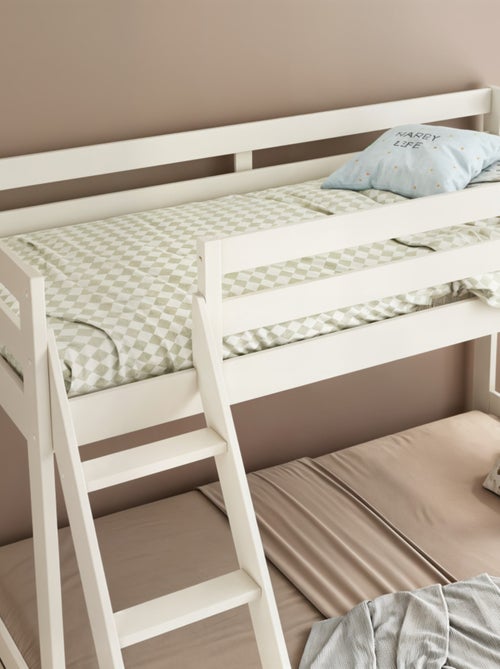 Lit superposé trois places en bois massif ISIDORE - Kiabi