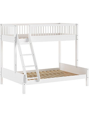 Lit superposé trois places en hêtre massif AUBANE