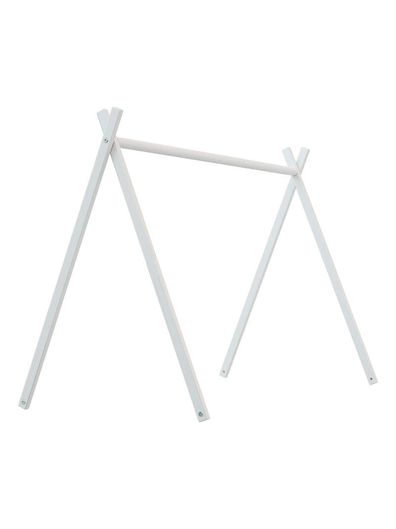 Lit tipi en bois avec toit 60 x 120 cm Blanc - Kiabi