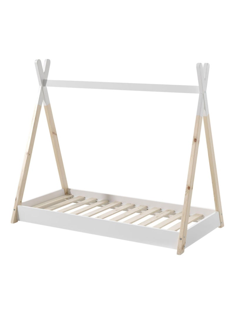 Lit tipi inspiration Montessori - Terre de Nuit Blanc - Kiabi
