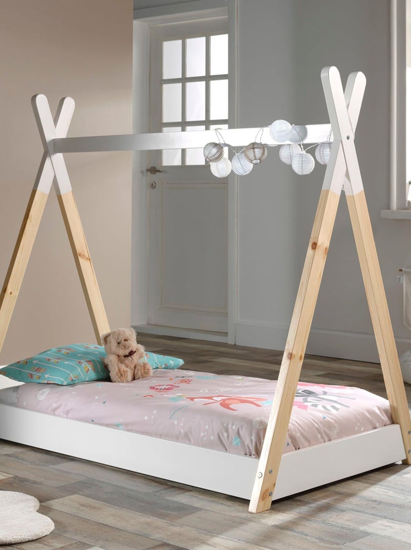 Lit tipi inspiration Montessori - Terre de Nuit Blanc - Kiabi