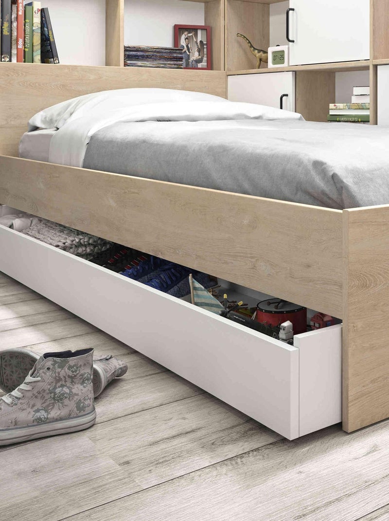 Lit tiroir avec rangements Marron clair - Kiabi