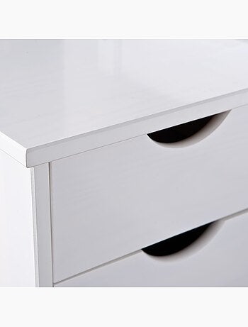 Lit tiroir en bois massif avec multiples rangements