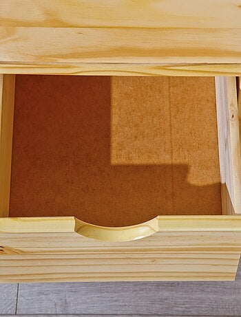 Lit tiroir en bois massif avec multiples rangements