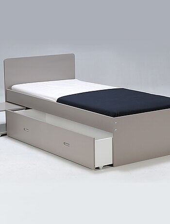 Lit tiroir enfant bois avec chevet