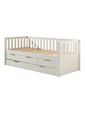 Lit tiroirs et lit gigogne pin massif et imitation bois AXEL