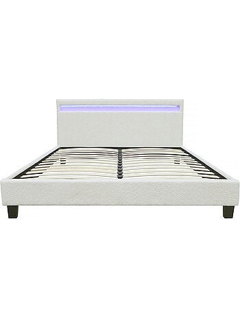 Lit tissu bouclette avec LED
