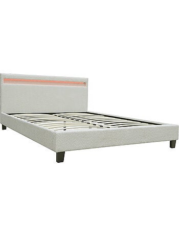 Lit tissu bouclette avec LED