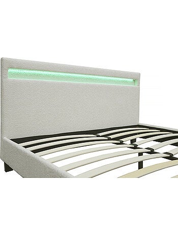 Lit tissu bouclette avec LED