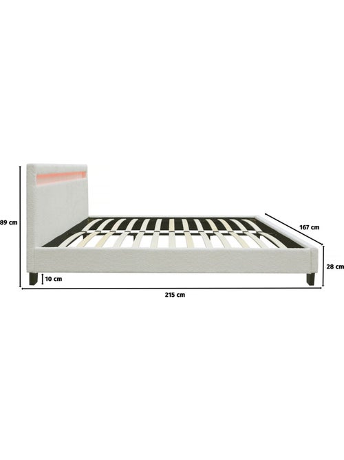 Lit tissu bouclette avec LED - Kiabi Lit tissu bouclette avec LED - Kiabi
