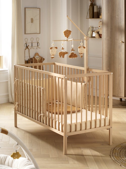 Lit tout barreaux en bois avec matelas - BABYPRICE - Kiabi